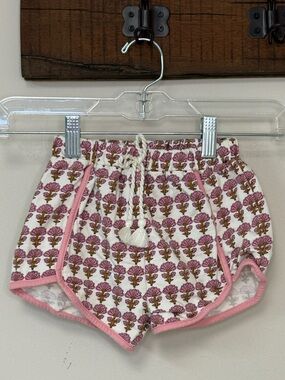 Pink Chicken: Girls Millie Short - Pink Floral, Size 5Y